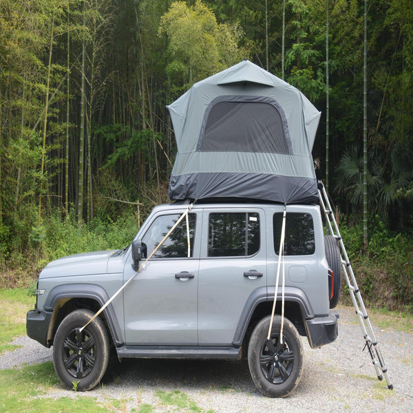 Inflatable Truck Roof Tent with Electric or Hand Pump, Quick-Setup Camping Tent for Overland Trips, 86.5″ L x 57″ W x 52.5″ H, Black+