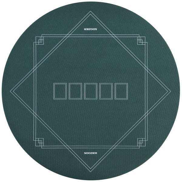 Soozier Poker Mat Texas Hold'em Poker Table Top with Non-Slip Bottom