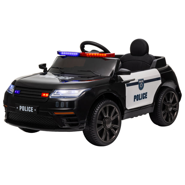 Qaba 12V Kids Ride on Car w/ Remote Control, Siren, Light, Music, Spring Suspension, Horn & Transport Wheel