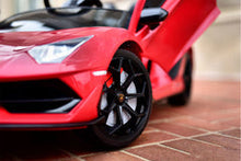 Load image into Gallery viewer, 2023 Lamborghini Aventador SVJ RED DELUXE 12V Kids Ride On Car With Remote Control