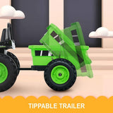 2025 6v Tractor Powered Ride-On Car Remote Control with Detachable Wagon