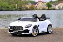 Load image into Gallery viewer, 2023 Mercedes Benz AMG GTR 12V 2 Seater Kids Ride On Car With Remote Control DELUXE MODEL WITH LEATHER SEATS AND RUBBER TIRES