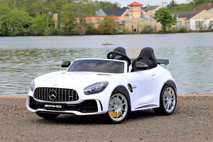 2023 Mercedes Benz AMG GTR 12V 2 Seater Kids Ride On Car With Remote Control DELUXE MODEL WITH LEATHER SEATS AND RUBBER TIRES