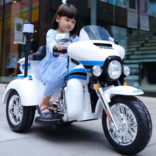 12V Police Motorcycle Trike Ages 3-8