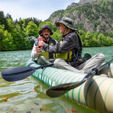 2023 Aqua Marina Caliber-398 Angling Inflatable Kayak (Both 1 or 2 Person) 13'1" GREEN