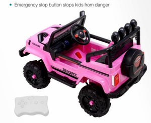 2024 12V Jeep Wrangler Style Kids Ride On Car with Remote Control for Age 1-6