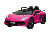 Load image into Gallery viewer, 2023 Lamborghini Aventador SVJ PINK DELUXE 12V Kids Ride On Car With Remote Control