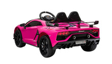 Load image into Gallery viewer, 2023 Lamborghini Aventador SVJ PINK DELUXE 12V Kids Ride On Car With Remote Control