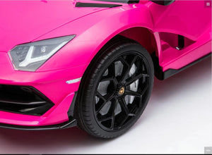 2023 Lamborghini Aventador SVJ PINK DELUXE 12V Kids Ride On Car With Remote Control