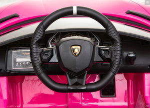 2023 Lamborghini Aventador SVJ PINK DELUXE 12V Kids Ride On Car With Remote Control