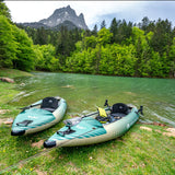 2023 Aqua Marina Caliber-398 Angling Inflatable Kayak (Both 1 or 2 Person) 13'1" GREEN