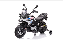 Load image into Gallery viewer, 2024 12V BMW F850 Kids Electric Motorbike for Age 3 to 8 RUBBER TIRES!