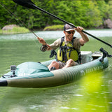 2023 Aqua Marina Caliber-398 Angling Inflatable Kayak (Both 1 or 2 Person) 13'1" GREEN