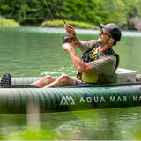 2023 Aqua Marina Caliber-398 Angling Inflatable Kayak (Both 1 or 2 Person) 13'1" GREEN