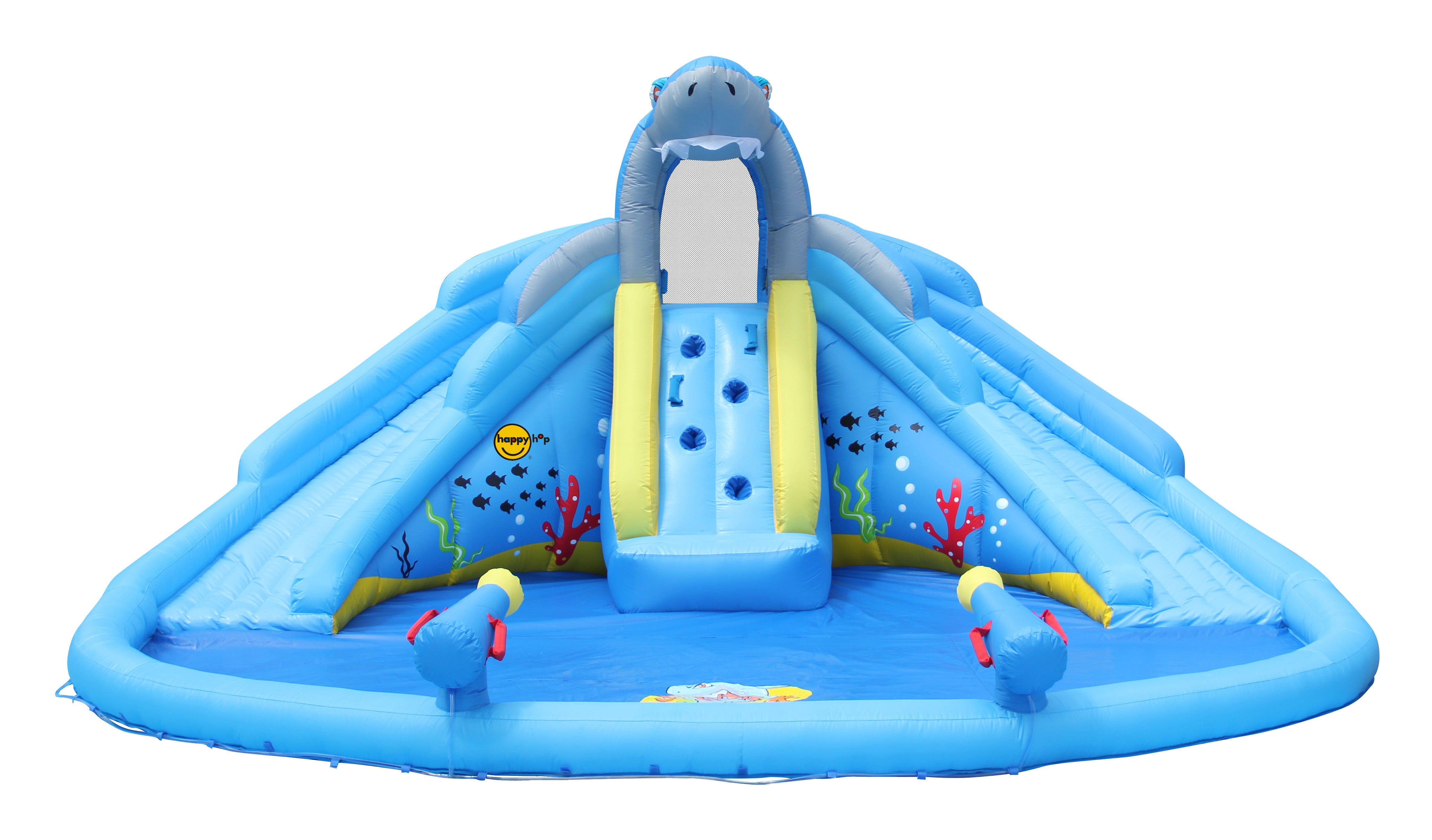 Happy Hop Shark Pool Water Slide Bouncy Castle – Toronto Toys