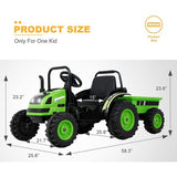 2025 6v Tractor Powered Ride-On Car Remote Control with Detachable Wagon
