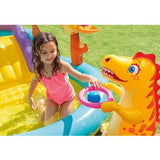 Kids Inflatable Dino Kiddie Pool with Slide