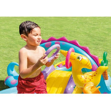 Load image into Gallery viewer, Kids Inflatable Dino Kiddie Pool with Slide