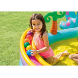 Kids Inflatable Dino Kiddie Pool with Slide