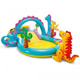 Kids Inflatable Dino Kiddie Pool with Slide