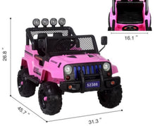 Load image into Gallery viewer, 2024 12V Jeep Wrangler Style Kids Ride On Car with Remote Control for Age 1-6