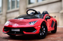 Load image into Gallery viewer, 2023 Lamborghini Aventador SVJ RED DELUXE 12V Kids Ride On Car With Remote Control