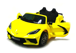 2022 12V Chevrolet Corvette C8 2 Seater DELUXE EDITION Kids Ride on Car with Remote Control