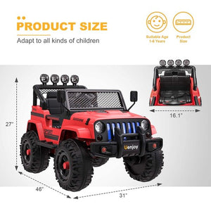 2024 12V Jeep Wrangler Style Kids Ride On Car with Remote Control for Age 1-6