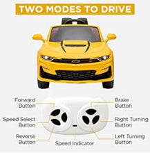 Load image into Gallery viewer, 2023 Chevy Camaro 12V DELUXE Kids Ride On Car with Remote Control