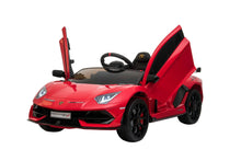 Load image into Gallery viewer, 2023 Lamborghini Aventador SVJ RED DELUXE 12V Kids Ride On Car With Remote Control