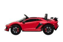Load image into Gallery viewer, 2023 Lamborghini Aventador SVJ RED DELUXE 12V Kids Ride On Car With Remote Control