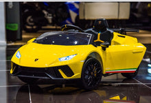 Load image into Gallery viewer, 2024 12V Lamborghini Huracan 4X4 DELUXE Kids Electric Ride On Car with Remote Control